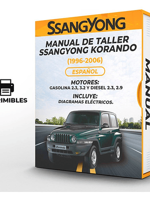 Manual de Taller Ssangyong Korando (1996-2006) Español Diagramas Eléctricos