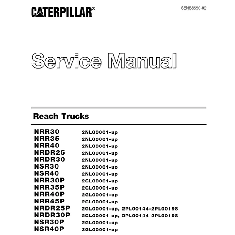 Manual de servicio Caterpillar NPV60 Diagramas Eléctricos 1