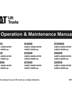 Manual De operación y mantenimiento Caterpillar Forklift E3000 Diagramas Eléctricos