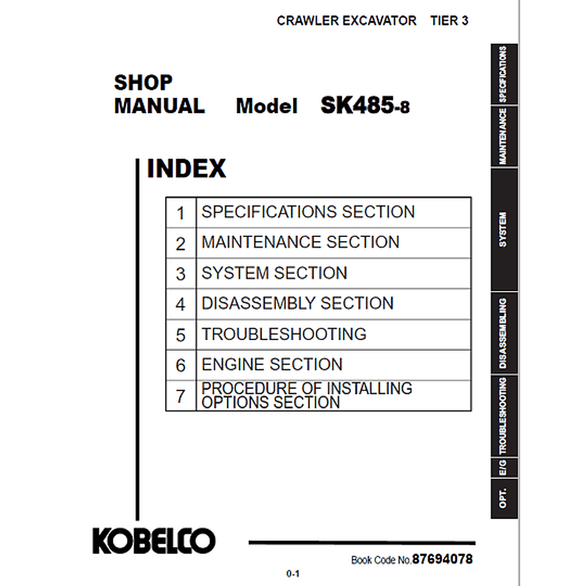 Manual De Taller Kobelco SK485-8 Tier 3 1