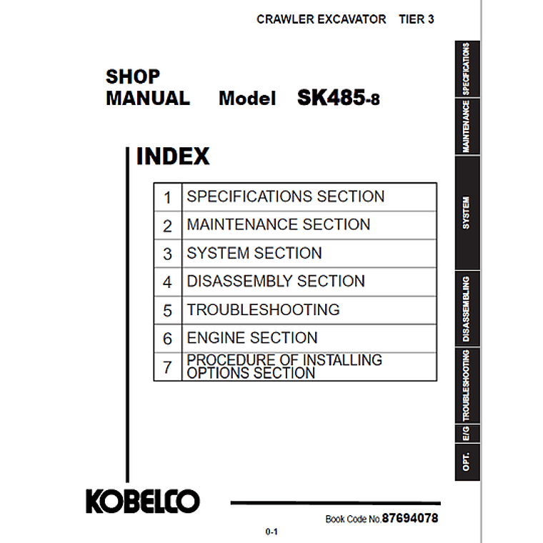 Manual De Taller Kobelco SK485-8 Tier 3 1