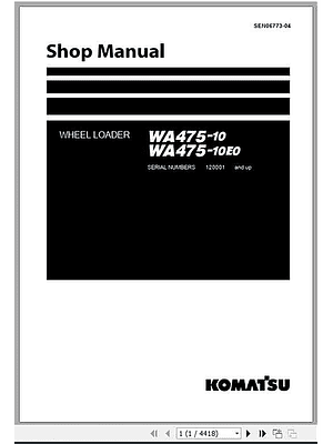 Manual de taller Komatsu WA475-10 WA475-10E0