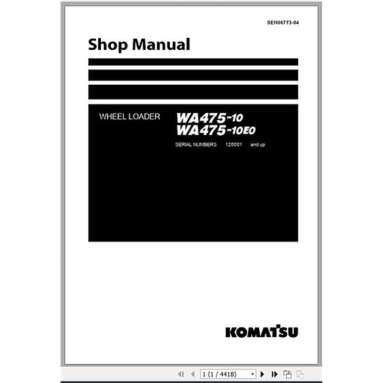 Manual de taller Komatsu WA475-10 WA475-10E0 1