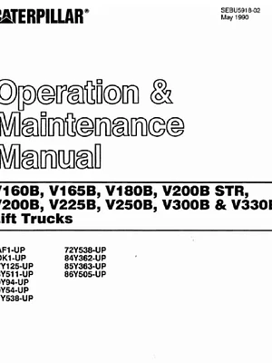 Manual de operación y mantenimiento Caterpillar V160B