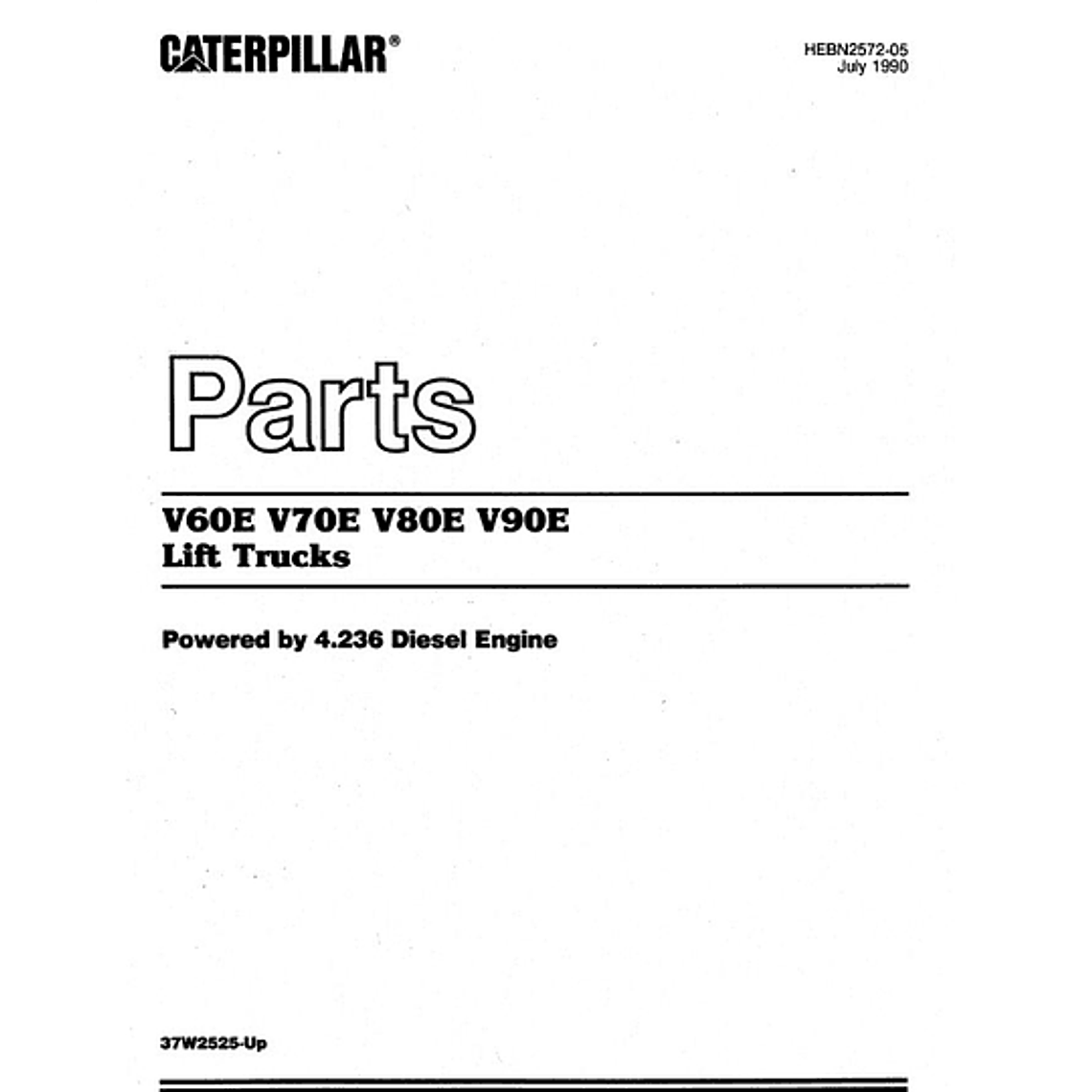 Manual de repuestos CATERPILLAR V90E 1