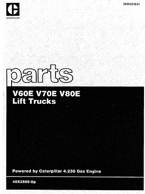 Manual de repuestos CATERPILLAR V60D V70D V80D