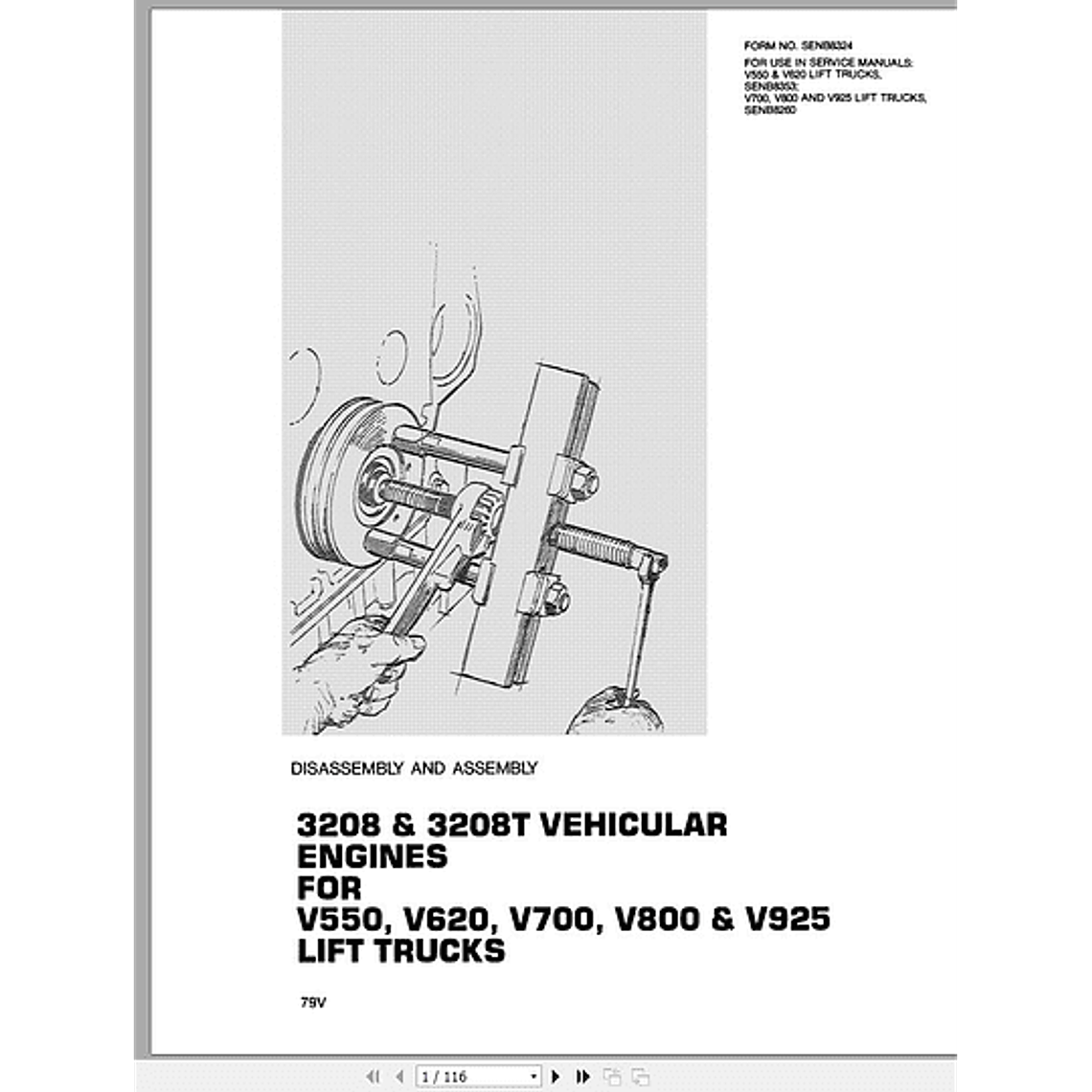Manual de servicio Caterpillar V180C V200C V200C STR V225C 1
