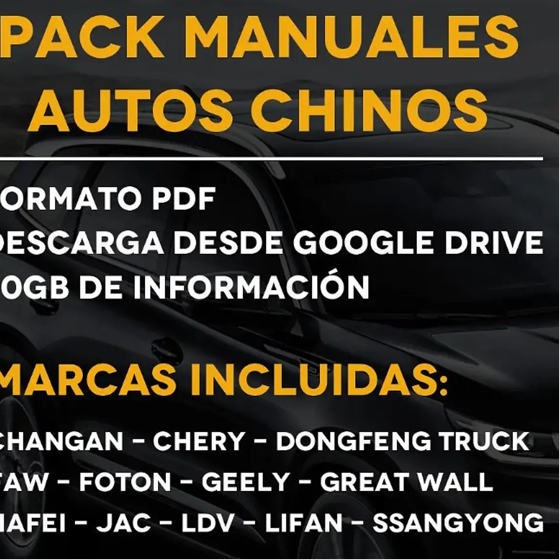 Pack  de Manuales de Autos Chinos 1