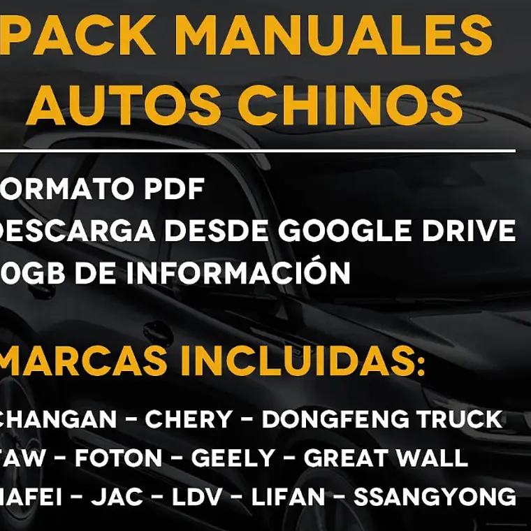 Pack  de Manuales de Autos Chinos 1