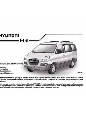 Manual De Usuario Hyundai H1 (1997-2007) Español