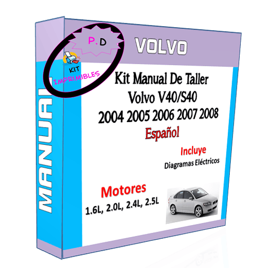 Manual De Taller Volvo V40/S40 2004 2005 2006 2007 2008