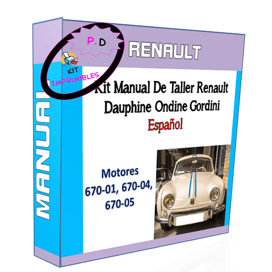 Manual De Taller Renault Dauphine Ondine Gordini Español