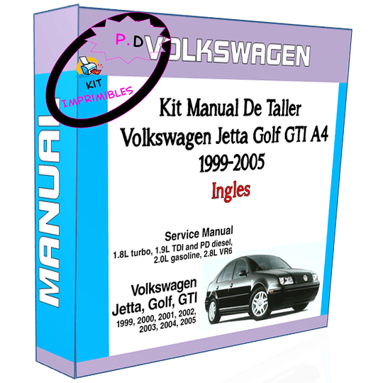 Manual De Taller Volkswagen Jetta Golf Gti A4 1999-2005