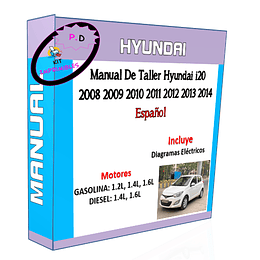 Manual Taller Hyundai i20 2008 2009 2010 2011 2012 2013 2014 Español