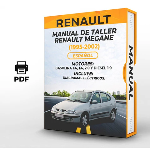 Manuale d'officina Renault Megane (1995, 1996, 1997, 1998, 1999, 2000, 2001, 2002) 1.4, 1.6, 2.0