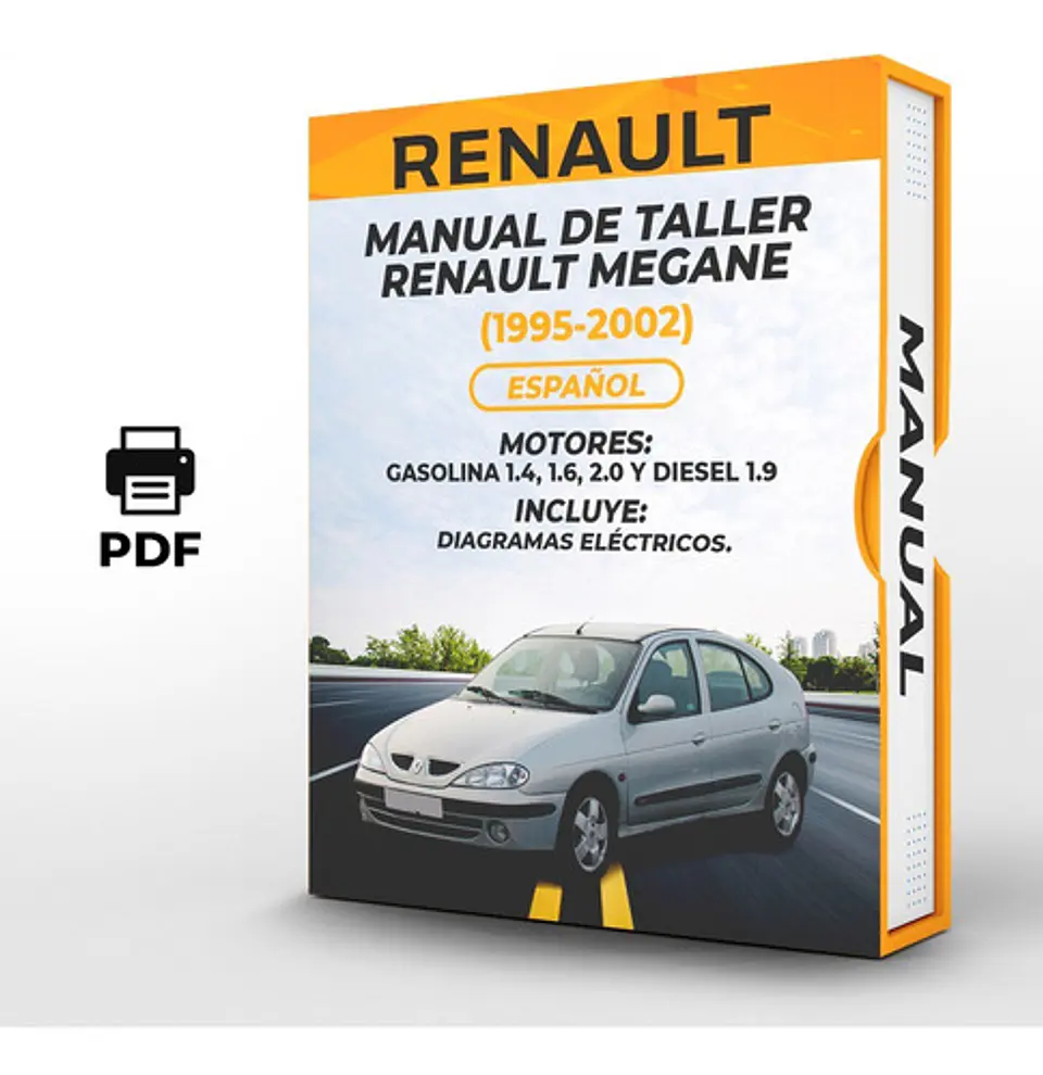 Manuale d'officina Renault Megane (1995, 1996, 1997, 1998, 1999, 2000, 2001, 2002) 1.4, 1.6, 2.0 1