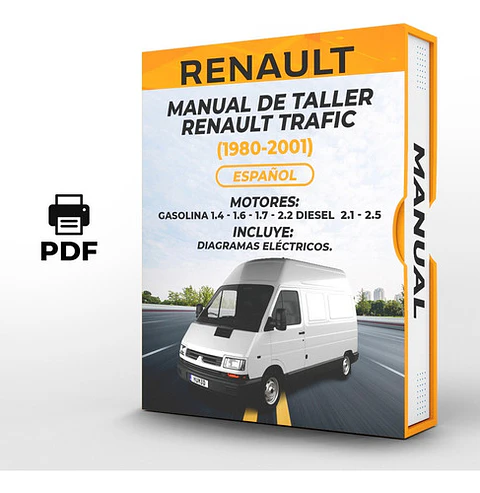 Manuale di officina Renault Trafic (1980-2001) 1.4 - 1.6 - 1.7 - 2.2 GASO 2.1 - 2.5