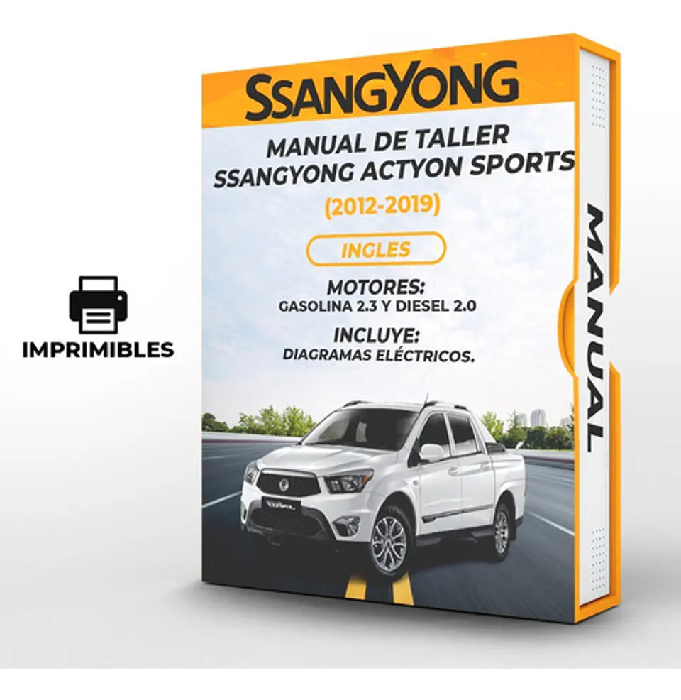 Manuale di officina Ssangyong Actyon Sports 2012-2019 in inglese 1