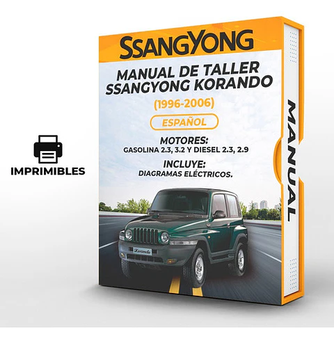 Manuale di officina Ssangyong Korando (1996, 1997, 1998, 1999, 2000, 2001, 2002, 2003, 2004, 2005, 2006)PDF