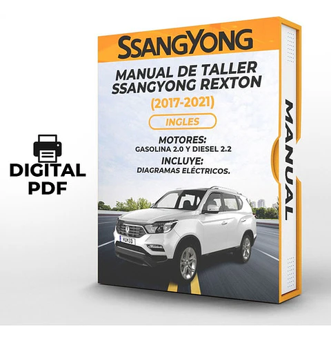 Manuale officina Ssangyong Rexton (2017-2021) inglese
