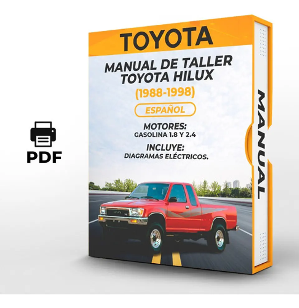 Manuale di officina Toyota Hilux (1988, 1989, 1990, 1991, 1992, 1993, 1994, 1995, 1996, 1997, 1998) PDF 1