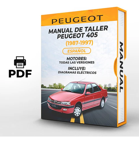 Manuale d'officina Peugeot 405 (1987, 1988, 1989, 1990, 1991, 1992, 1993, 1994, 1995, 1996, 1997)***