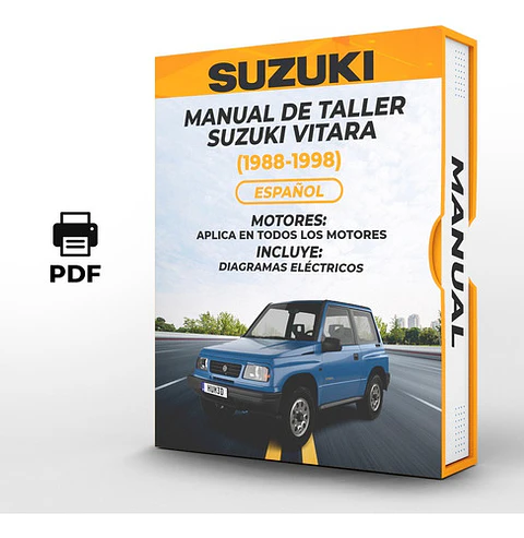Manuale di officina Suzuki Vitara (1988, 1989, 1990, 1991, 1992, 1993, 1994, 1995, 1996, 1997, 1998) 
