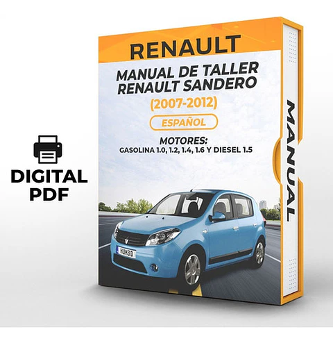 Manuale di officina Renault Sandero (2007, 2008, 2009, 2010, 2011, 2012)1.0, 1.2, 1.4, 1.6