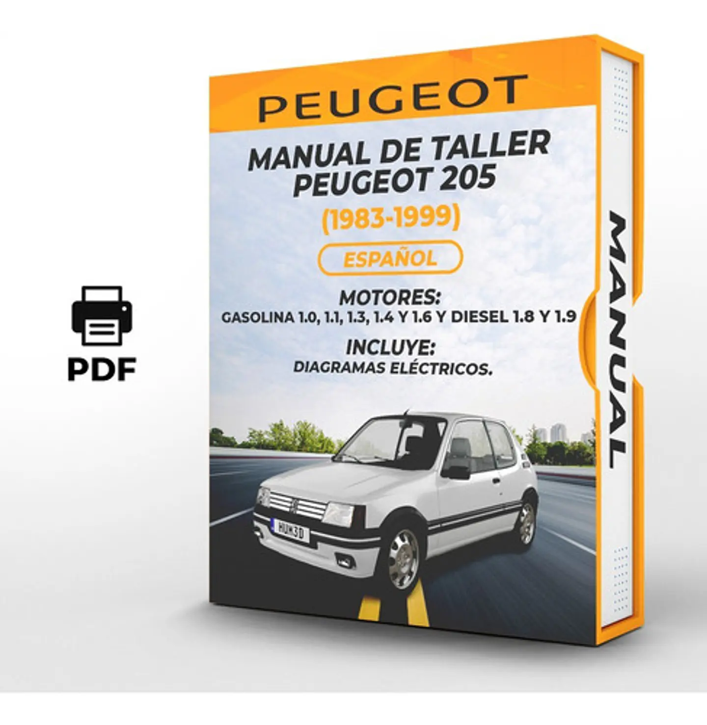 Manuale di officina Peugeot 205 (1983-1998) 1.0, 1.1, 1.3, 1.4 E 1.6 E Gas 1.8 E 1.9 1