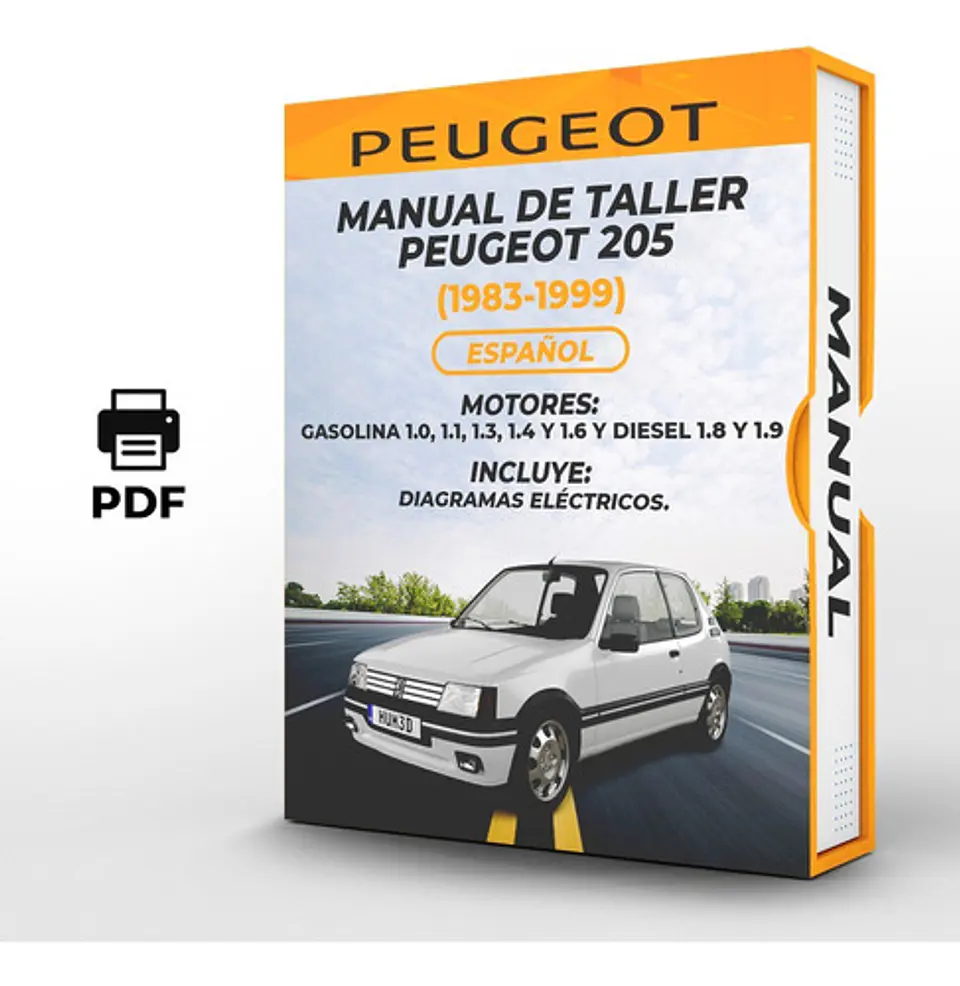 Manuale di officina Peugeot 205 (1983-1998) 1.0, 1.1, 1.3, 1.4 E 1.6 E Gas 1.8 E 1.9 1