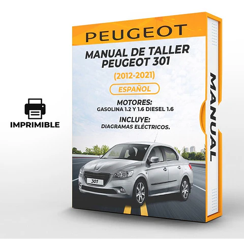 Manuale d'officina Peugeot 301 (2012, 2013, 2014, 2015, 2016, 2017, 2018, 2019, 2020, 2021) 1.2 E 1.6 GAS 1.6 