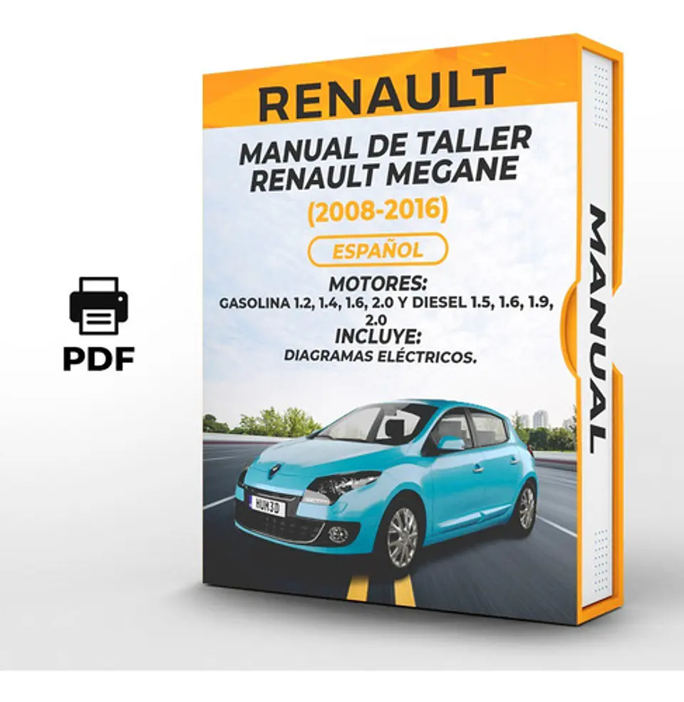 Manuale d'officina Renault Megane (2013, 2014, 2015, 2016) 1.2, 1.4, 1.6, 2.0 1