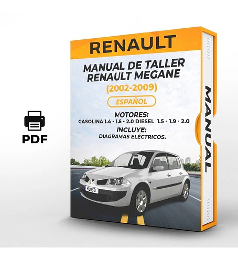 Manuale d'officina Renault Megane (2002-2009) 1.4 - 1.6 - 2.0 Gas: 1.5 - 1.9 - 2.0