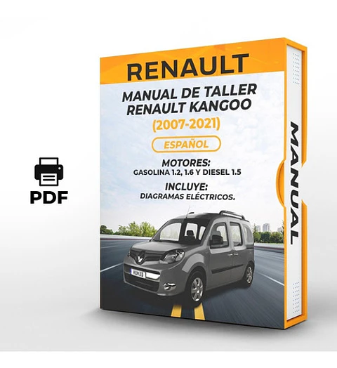 Manuale d'officina Renault Kangoo (2007-2021) 1.2, 1.6 E GASO 1.5 
