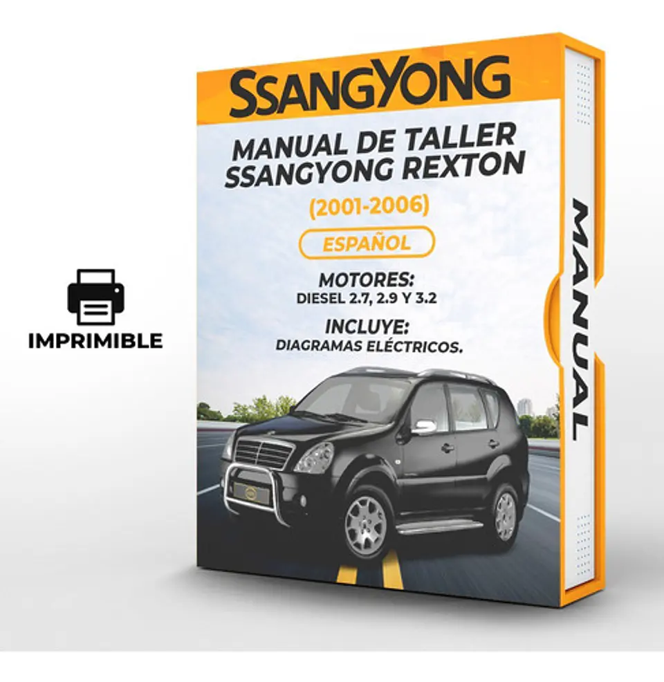 Manuale di officina Ssangyong Rexton (2001, 2002, 2003, 2004, 2005, 2006)  2.7, 2.9 e 3.2 PDF 1