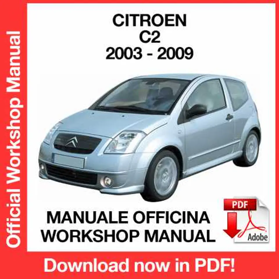 Manuale Officina Citroen C2 (2003-2004-2005-2006-2007-2008-2009) (EN) 1