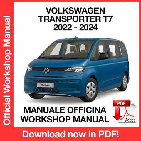 Manuale Officina Volkswagen Transporter T7 (2022-2021-2022-2023-2024) (EN)