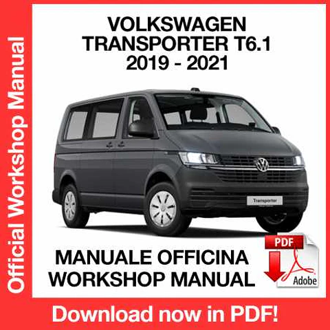 Manuale Officina Volkswagen Transporter T6.1 (2019-2020-2021) (EN)