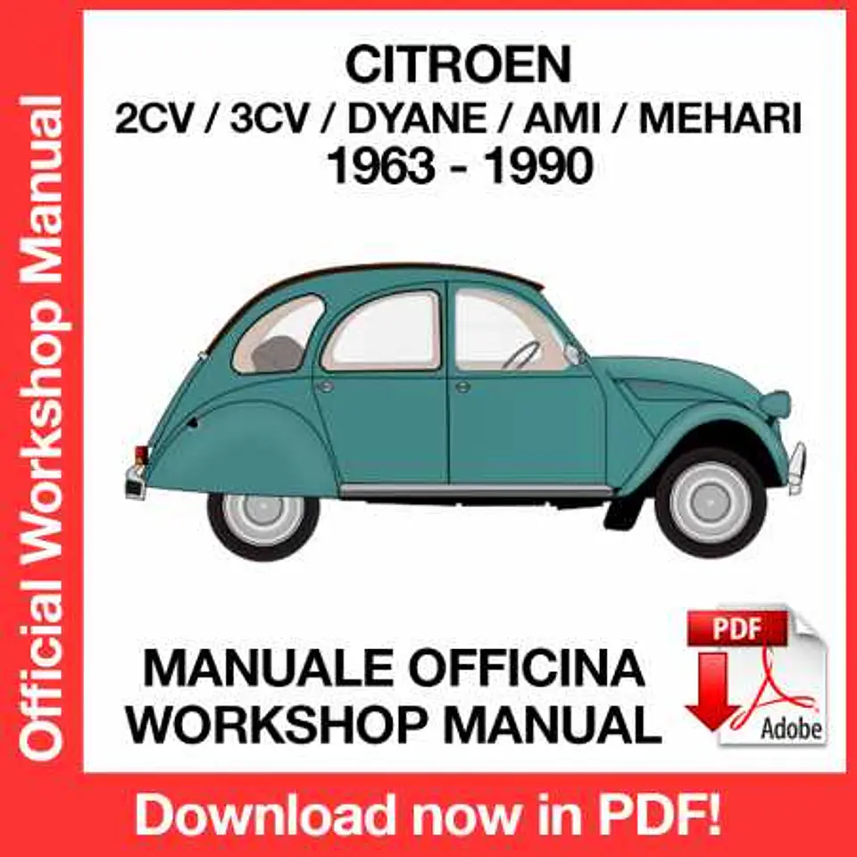 Manuale Officina Citroen 2CV 3CV Dyane Ami Mehari (1963-1990) (EN) 1