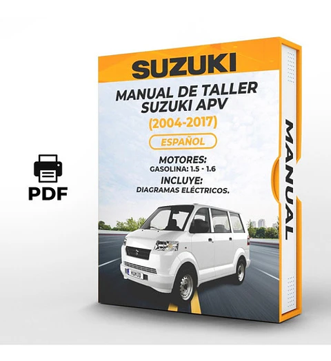 Manuale di officina Suzuki APV (2011, 2012, 2013, 2014, 2015, 2016, 2017)1.5,1.6