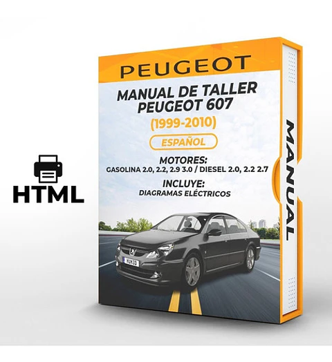 Manuale di officina Peugeot 607 (1999, 2000, 2001, 2002, 2003) 2.0, 2.2, 2.9 3.0