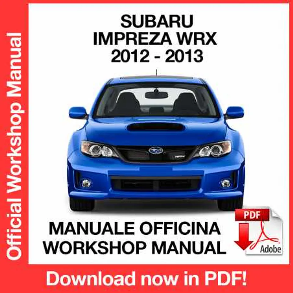 Manuale Officina Subaru Impreza Wrx GJ - GP (2012-2013) (EN) 1