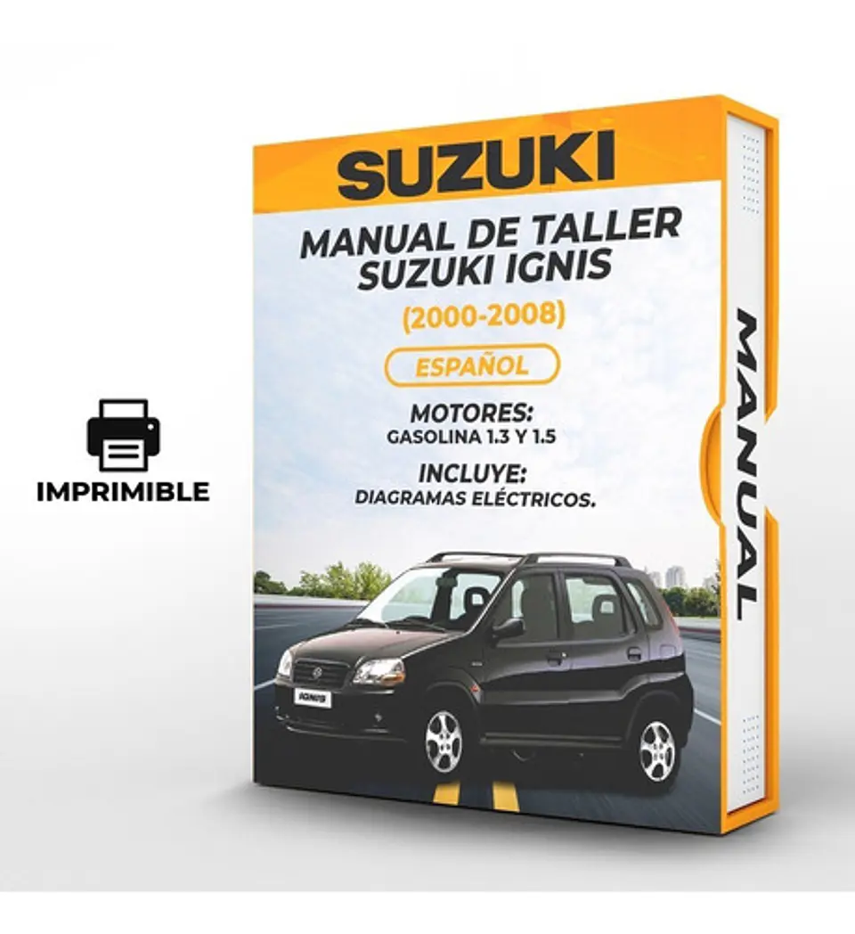 Manuale di officina Suzuki Ignis (2000, 2001, 2002, 2003, 2004, 2005, 2006, 2007, 2008) 1.3, 1.5 1