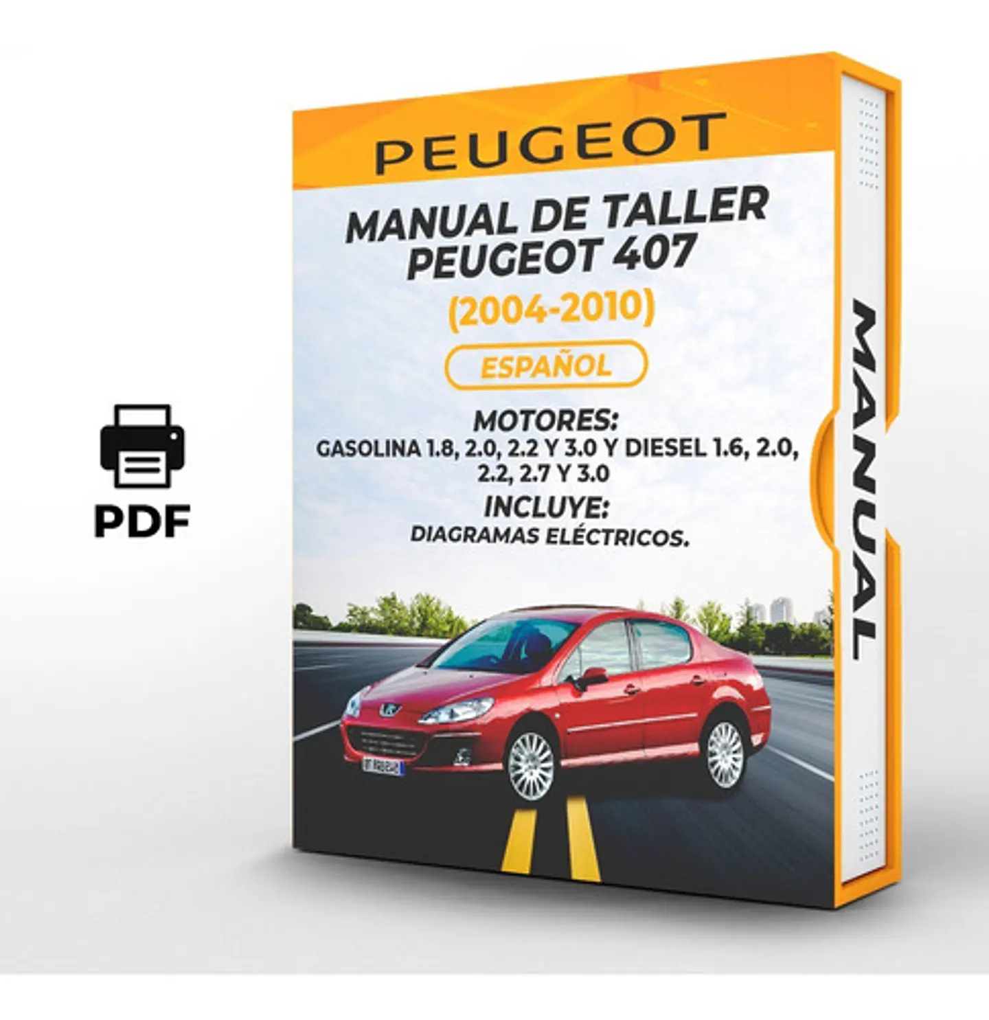 Manuale di officina Peugeot 407 (2004, 2005, 2006, 2007, 2008, 2009, 2010) 1.8, 2.0, 2.2 e 3.0 GAS 1.6, 2.0, 2.2, 2.7,3.0 1
