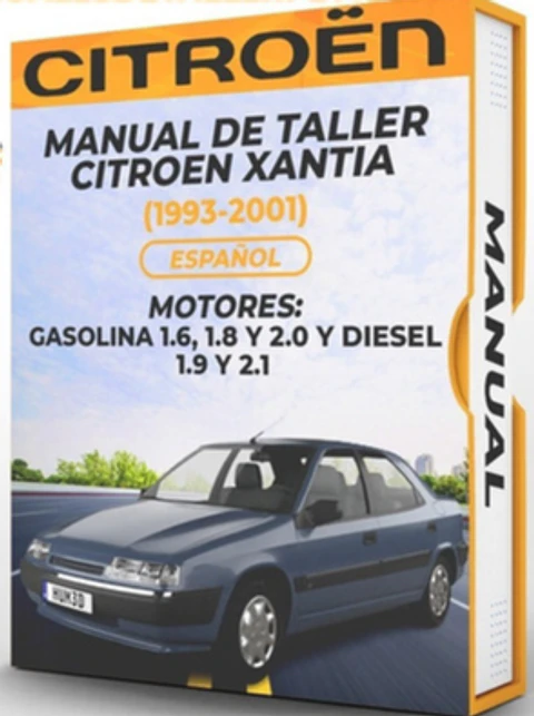 Manuale di officina Citroen Xantia (1993, 1994, 1995, 1996)1.6, 1.8 2.0 GAS 1.9 e 2.1