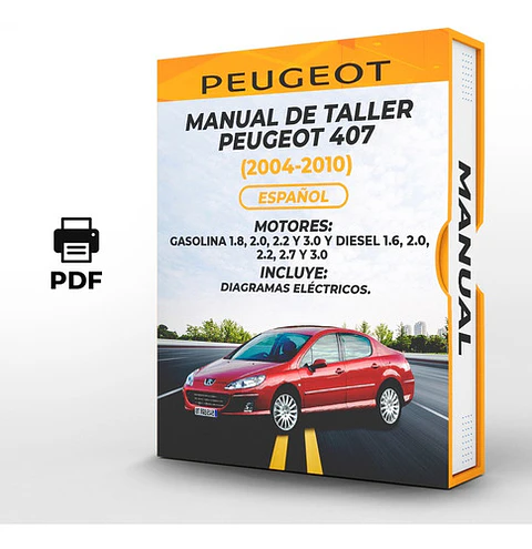 Manuale di officina Peugeot 407 (2004-2010) 1.8, 2.0, 2.2 E 3.0 E Gaso 1.6, 2.0, 2.2, 2.7 E 3.0