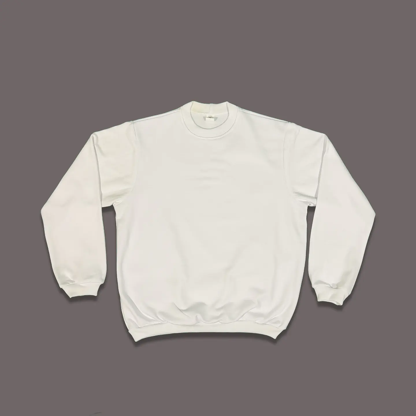 Polerón Cuello Redondo Blanco 1