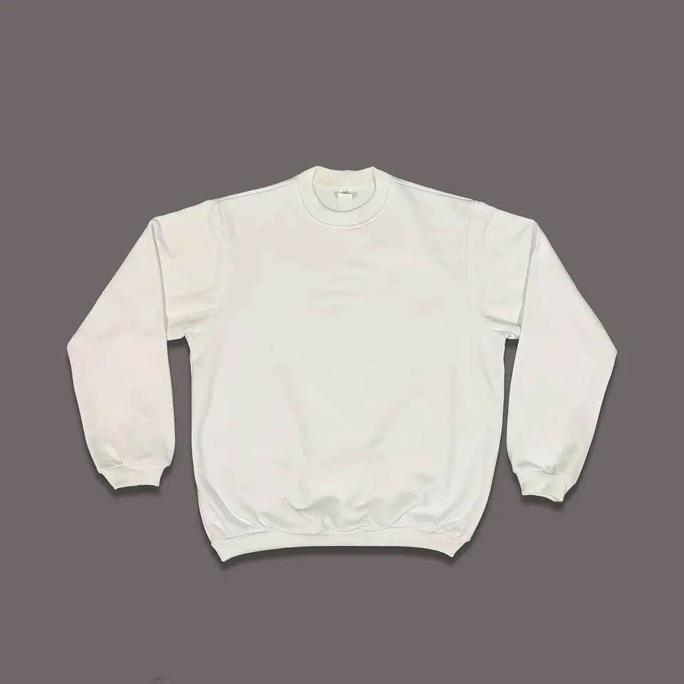 Polerón Cuello Redondo Blanco 1
