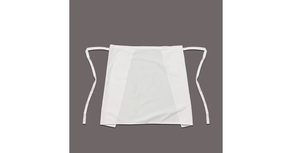 Mandil Rectangular Poplín Blanco