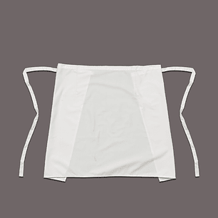 Mandil Rectangular Poplín Blanco